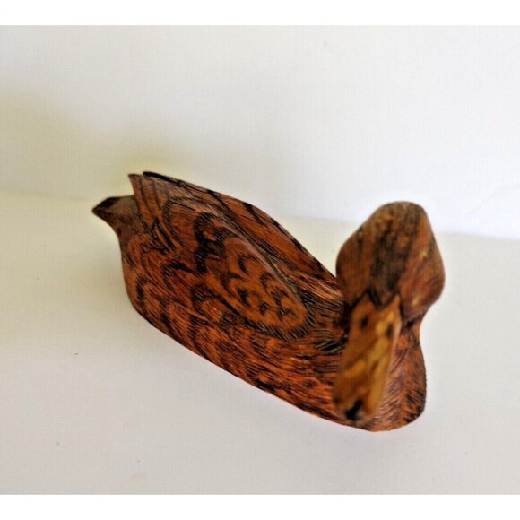 Vintage Hand Carved Wooden American Black Duck -1989 - Picture 10 of 11